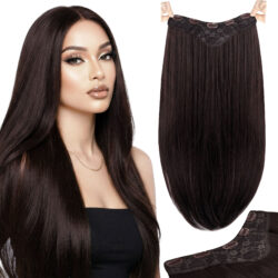 Włosy syntetyczne Proste Clip Brązowe #4/33A