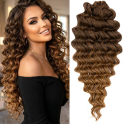 Afroloki DEEP CURL Ombre brąz #A3-9 20" 100g
